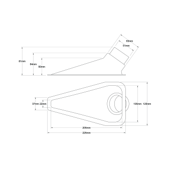 Ecope de refroidissement Naca simple Transparente - 51/63mm