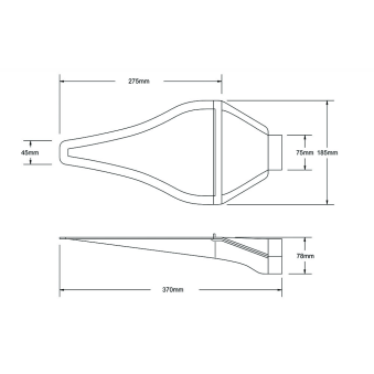 Ecope de refroidissement Naca simple Transparente - 76mm