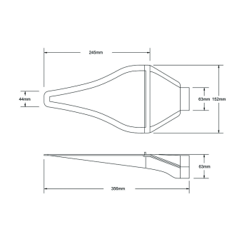 Ecope de refroidissement Naca simple Transparente - 63mm