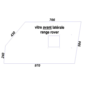 Vitre avant Makrolon Range Rover 1970-96 